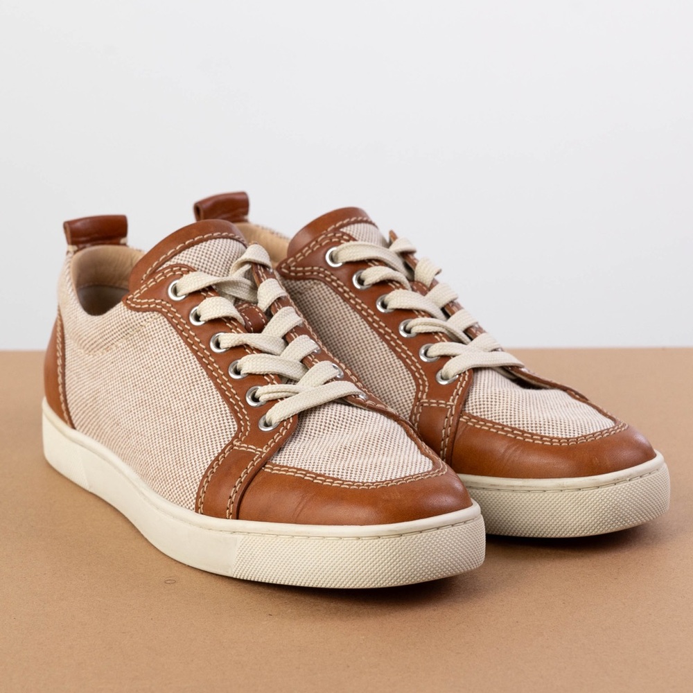 Christian Louboutin Canvas Brown Sneaker